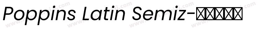 Poppins Latin Semiz字体转换